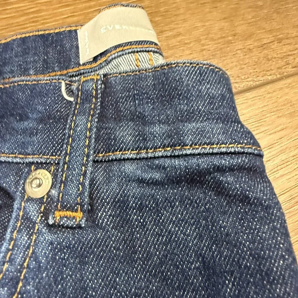 Everlane Women's Way High Straight Leg Ankle Jeans Dark Wash Denim Sz 32 - Picture 5 of 13